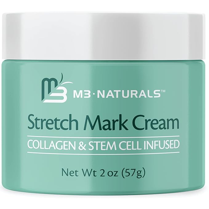 Stretch Mark Cream Infused with Collagen & Stem Cell Maternity Skincare Oil Removes Stretch Mark Prevention & Scar Remover Lotion Green Tea Extract & Raspberry Ketones by M3 Naturals-VivaGrace Women