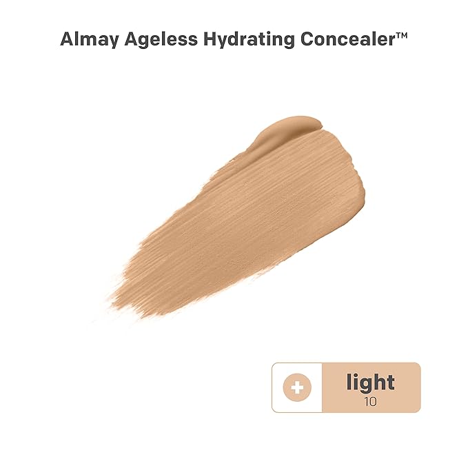 Almay Anti-Aging Concealer, Face Makeup with Hyaluronic Acid, Niacinamide, Vitamin C & E, Hypoallergenic-Fragrance Free, 010 Light, 0.37 Fl Oz (Pack of 1)-VivaGrace Women