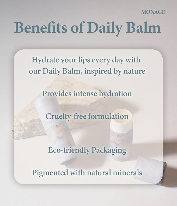 Korea Vegan & Nourishing & Moisturizing Lip Care Made from 100% Natural Ingredients, Organic Moisturizer for Dry, Cracked Lips & Skin, Everyday Lip Balm, Daily, 0.38 Ounce-VivaGrace Women