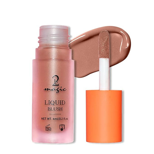 Liquid Blush, Long-lasting & Blendable Liquid Blush for High-Pigment Color, Achieve a Soft, Dewy, Healthy Natural Finish (08-Milky Tea, 0.2 Ounce)-VivaGrace Women