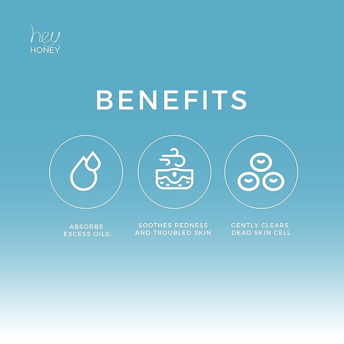 Hey Honey Skincare Be Clear - Acne Spot Treatment Overnight, Pimple Drying Lotion, Use Over Zits Whitehead & Blemishes 1 OZ-VivaGrace Women
