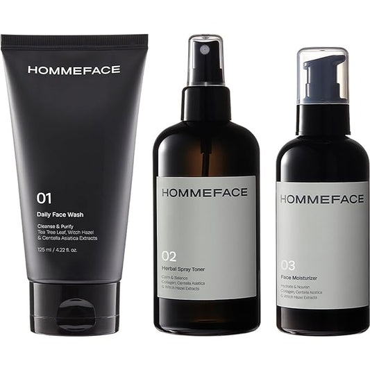 HommeFace Daily Trio Skin Care Set for Men, 3-Step Routine-VivaGrace Women
