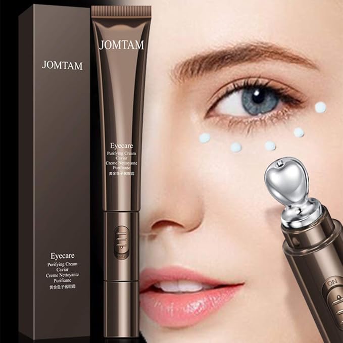 Eye Electro Vibro Purifying Cream Caviar Nettoyante Anti-Aging Removes Dark Circles Sodium Hyaluronate-VivaGrace Women