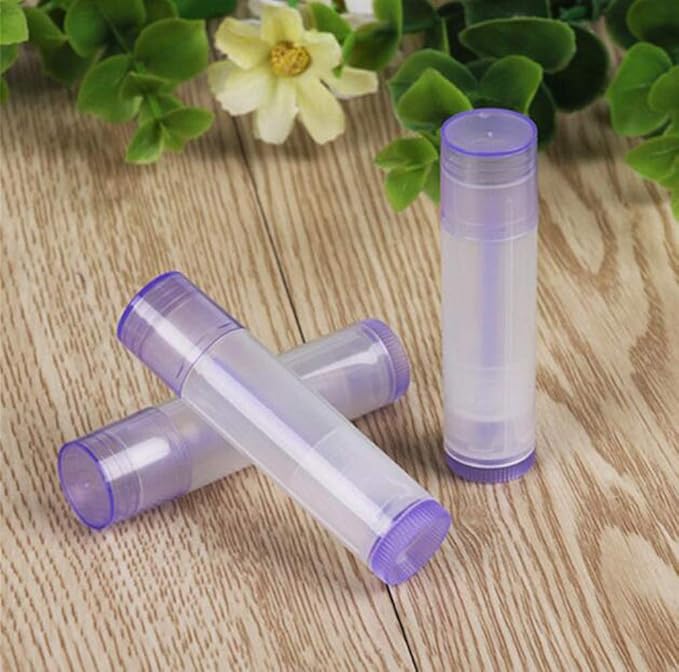 5ml 50 Pcs Empty Clear Lip Balm Tubes Containers with Twist Bottom and Multi Color Caps for Making Lip Balm,DIY Cosmetic Tubes-VivaGrace Women
