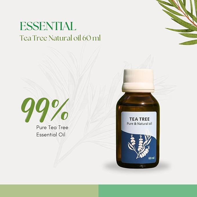 Roots & Above Tea Tree Essential Oil 2.02 Oz/60ml Pure Natural Oils for Skin, Face, Hair, Diffusers, Massage, Soap & Candle Making Scent-VivaGrace Women