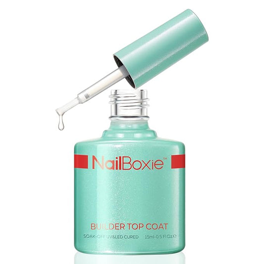 modelones Nail Builder Gel Top Coat, 2-in-One Clear Builder for Nails, LED Lamp Cured Top Coat Strengthener Glue Gel Polish in a Bottle for DIY Home Salon Gifts, 15ML-VivaGrace Women