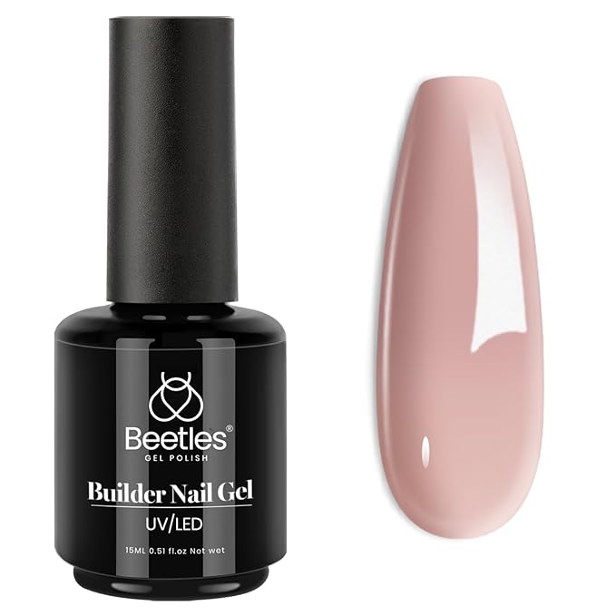 Beetles Builder Gel for Nails 7 in 1 Builder Nail Gel Color Nude Brown for Nails Extension & Building Apex Strengthen Thin Nails DIY Salon at Home Nail Art Base Gel Needed Gift for Women-VivaGrace Women