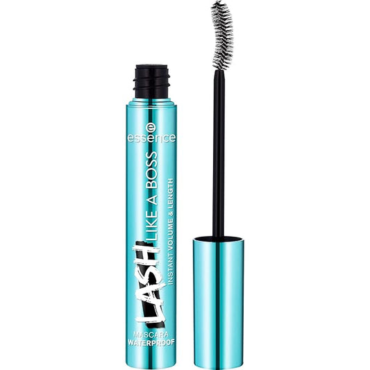 essence | Lash Like A Boss Instant Volume & Length Waterproof Mascara | Long Lasting Formula & Curved Fiber Brush | Vegan & Cruelty Free | Free From Parabens & Microplastic Particles
