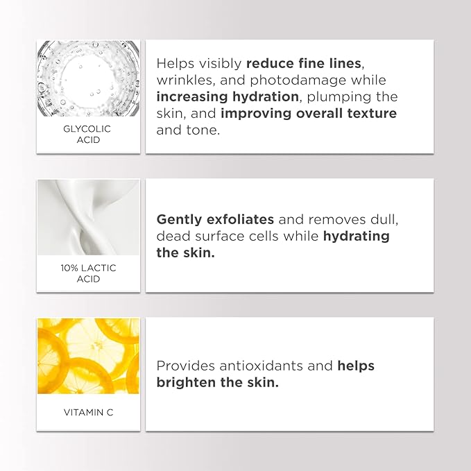 Glytone Rejuvenating Mask - 3% Pure Glycolic Acid, Lactic Acid, Vitamin C & Collagen - Purify & Exfoliate - For All Skin Types - Fragrance-Free - 3 fl. oz.-VivaGrace Women