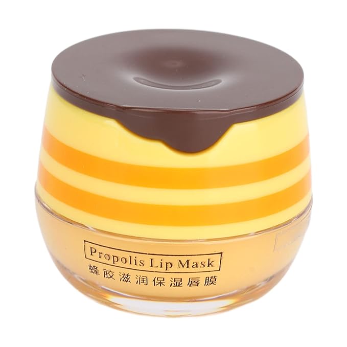 Lip Sleeping , 2PCS Lip Balm Honey Pot, Propolis Moisturizing Honey Lip Lip Balm, Hydrating & Prevention Dry and Cracked Lip Scrubs Exfoliator-VivaGrace Women