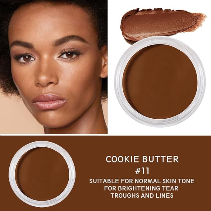 Kaely Cream Pot Concealer Full Coverage Set,Conceal Brighten Dark Circles,under Eye Brightener Color Correcting Concealer,Waterproof Foundation Palette with Brush,corrector de ojeras,Vegan Makeup,11-VivaGrace Women