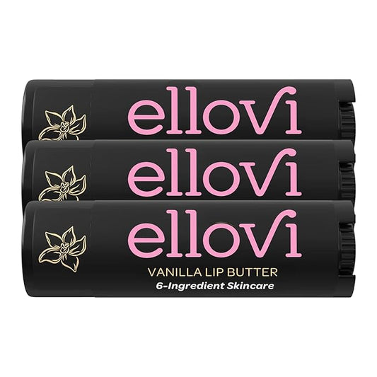 Natural Lip Butter Lip Balm - Vanilla - Pure Enough to Eat - Made With Just 6 Vegan Ingredients - 100% Natural & Organic Moisturizing Lip Care for All Day Hydration (4-Pack)-VivaGrace Women