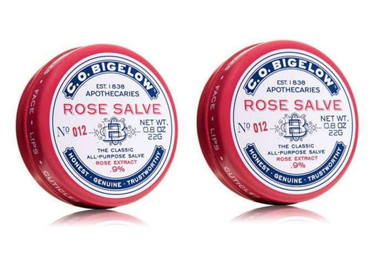C.O. Bigelow All Purpose Classic Rose Salve Lip Balm, .8 Oz (22g) Tin, 2 Pack-VivaGrace Women