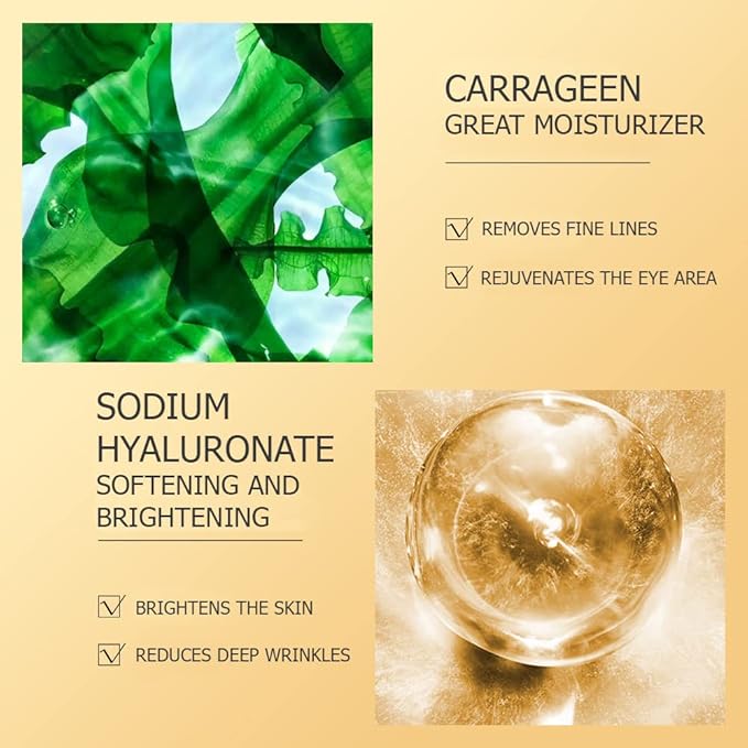 BIOAQUA Gold Elastic Soft Crystal Gel Eye Mask Hydrates Nourishes Moisturizing Face Skin Around The Eyes 12g x 5pcs-VivaGrace Women