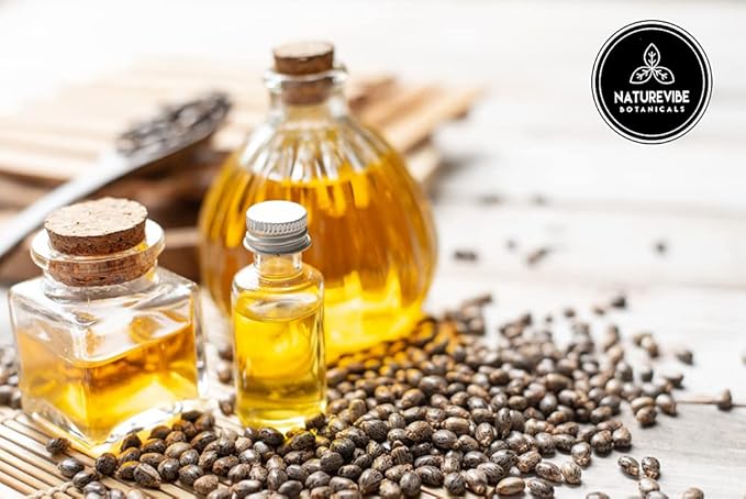 Naturevibe Botanicals Castor Oil 32 Ounces | 100% Pure and Natural | Great for Skin Care and Hair Care | Hexane Free Unrefined Oil for Enhanced Eyebrows and Eyelashes 32 Fl Oz | 946ml-VivaGrace Women