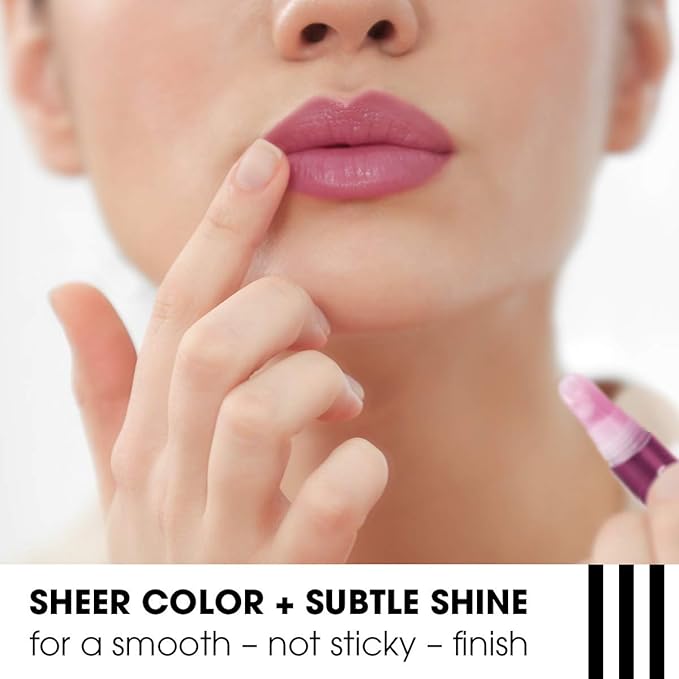 ChapStick Total Hydration Vitamin Enriched Sheer Plum Tinted Lip Oil Tube, Lip Care - 0.24 Oz-VivaGrace Women