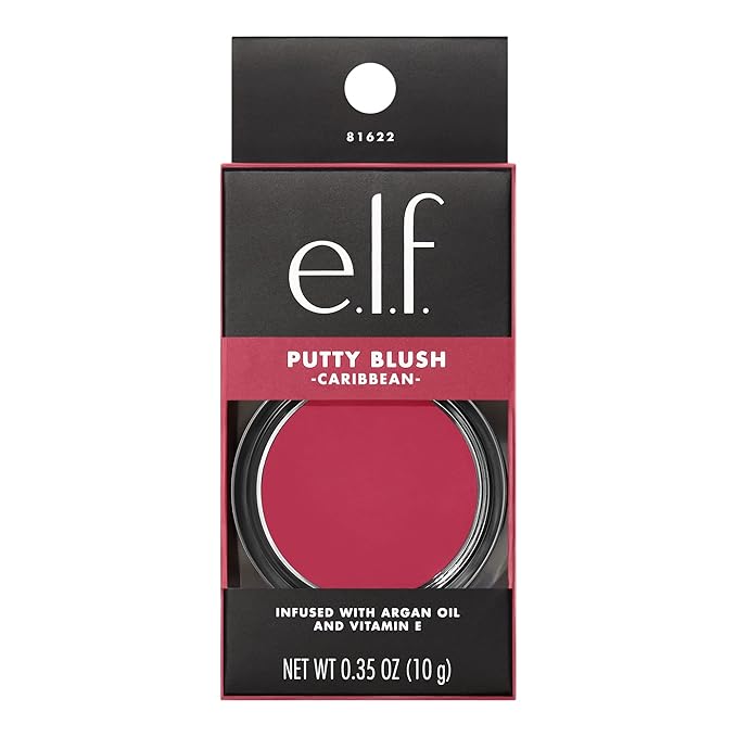 e.l.f. Putty Blush, Creamy & High-Pigment Formula For A Natural Glow, Delivers A Semi-Matte & Powder Finish, Vegan & Cruelty-Free, Caribbean-VivaGrace Women