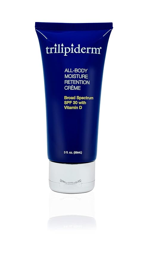 Trilipiderm 3 x All-Body Moisture Retention Creme 3x and All-Body Moisture Retention with Spf 30 Broad Spectrum 3oz size Travel Size 6-pack Sets - Air Travel, Gift, Purses, Gym Bag Lotion-VivaGrace Women