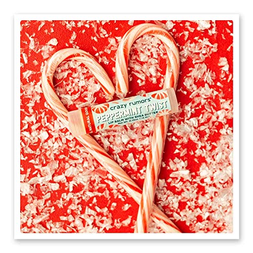 Crazy Rumors Peppermint Twist Lip Balm. 100% Natural, Vegan, Plant-Based, Made in USA (1-Pack)-VivaGrace Women