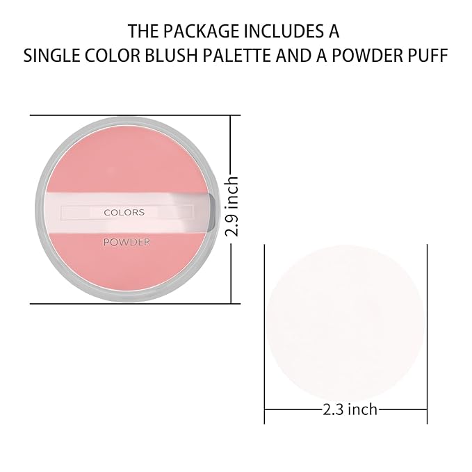 Boobeen Powder Blush Matte Blush, Highly Pigmented Beauty Cream Blush Palette for Create A Natural Cheek Flushed Look, Rich Colors (C-05)-VivaGrace Women