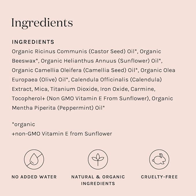 Kari Gran Lip Whip | Moisturizing Lip Balm with Organic Oils | Clear Glossy Sheen + Peppermint | Rich Buttery Texture, Hydrates & Protects | Non-GMO, Organic Ingredients, Made in USA (Rosie Gold)-VivaGrace Women