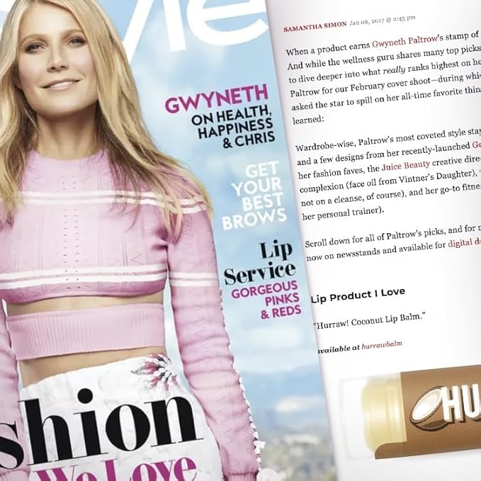 Hurraw! Coconut Lip Balm: Organic, Certified Vegan, Cruelty and Gluten Free. Non-GMO, 100% Natural Ingredients. Bee, Shea, Soy and Palm Free. Made in USA-VivaGrace Women