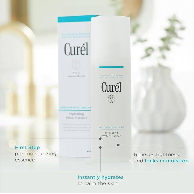 Curel Japanese Skin Care Hydrating Water Essence Toner, Water Based Face Moisturizer for Dry Skin, Serum for Face, 5 Oz-VivaGrace Women