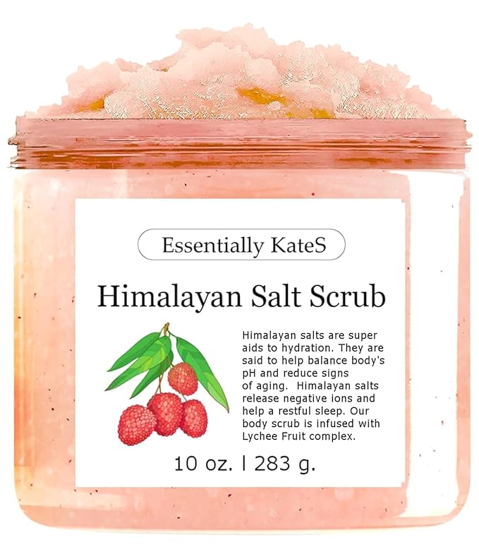 Himalayan Salt Scrub 10 oz - UNCOVER ULTIMATE SKIN HYDRATION and bestow glowing, healthier skin - The best stocking stuffer.-VivaGrace Women