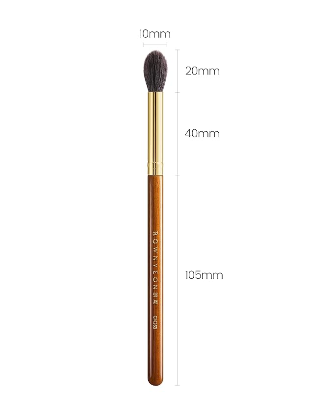 Desert Oak Series Eyeshadow Blending Brush - Dome Goat Hair Bristles for Seamless Crease Work, Premium Bubinga Handle with Gold Brass Ferrule (CM 169)-VivaGrace Women
