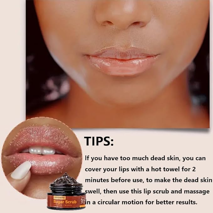 Sugar Lip Scrub - Gentle Lip Care Lip Exfoliator & Moisturizer - Exfoliating Lip Scrubber for Dry Lips-VivaGrace Women