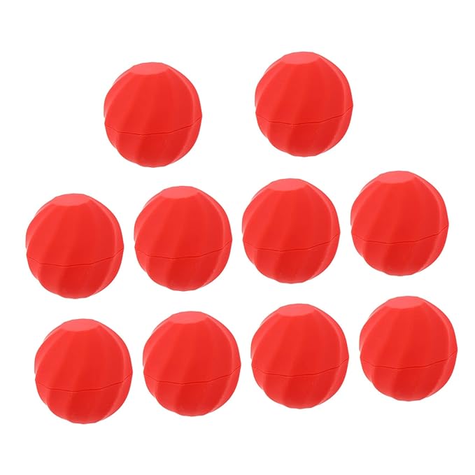 10pcs Box Spherical Lipstick Case Bulk Lip Balm Lipgloss Lip Gloss Round Ball Containers Lip Balm Containers Lip Balm Sphere Container Empty Lip Balm Sphere Lip Balm Bottles Red-VivaGrace Women