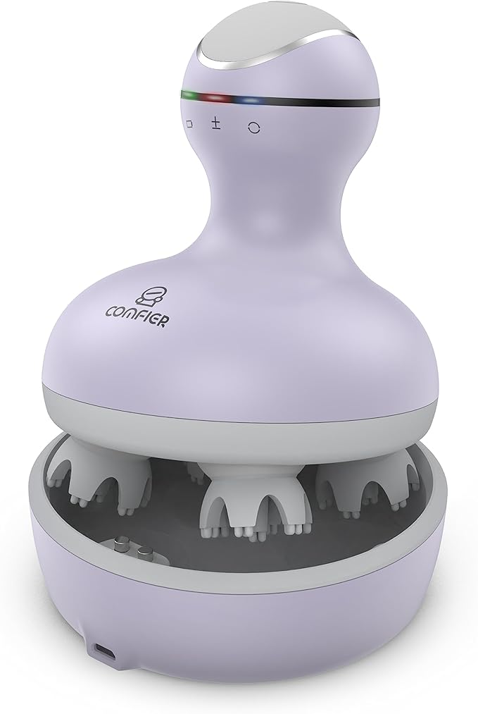 COMFIER Electric Scalp Massager with Mutlti-Modes Vibration, Portable Handheld Head Scratcher for Hair Growth,Waterproof Head Massager for Full Body,Dog Cat Massager for Deep Clean and Stress Relax-VivaGrace Women