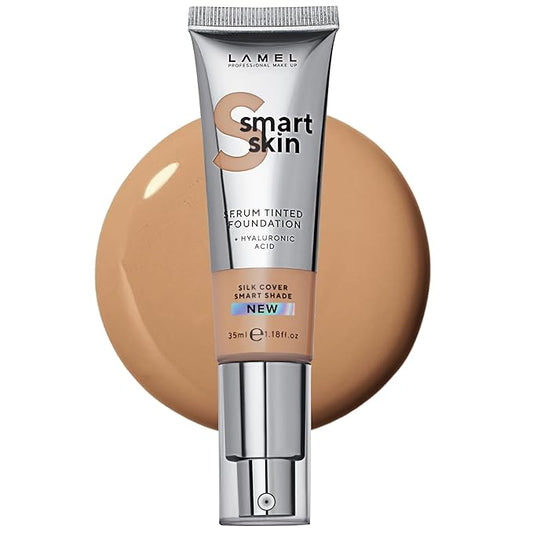 Lamel- Smart Skin Serum Tinted Foundation - 406 Medium Beige | Smoothens skin | Weightless texture| Blurs pores | All-day wear | 35ml-VivaGrace Women