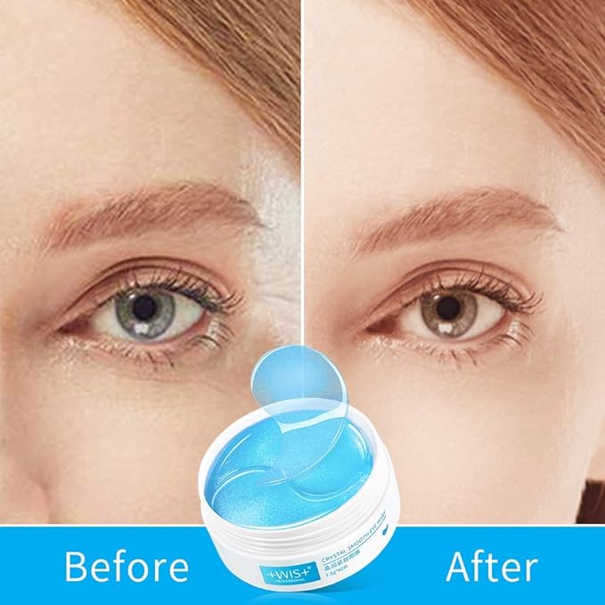 '+WIS+ Under Eye Patches, Collagen Eye Mask for Eye Moisturizing, Dark Circles, Wrinkles, Eye Gel Pads, Firming Eye Mask, Under Eye Bags, Eye Skin Care Pads With Collagen 30 Pairs-VivaGrace Women