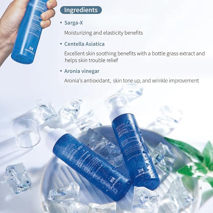 Marine Collagen Revital Peptide Mist 120ml ㅣ Fine Facial Spray for Hydration Soothing Glow ㅣ Daily Moisture Mist with Centella and Peptides-VivaGrace Women