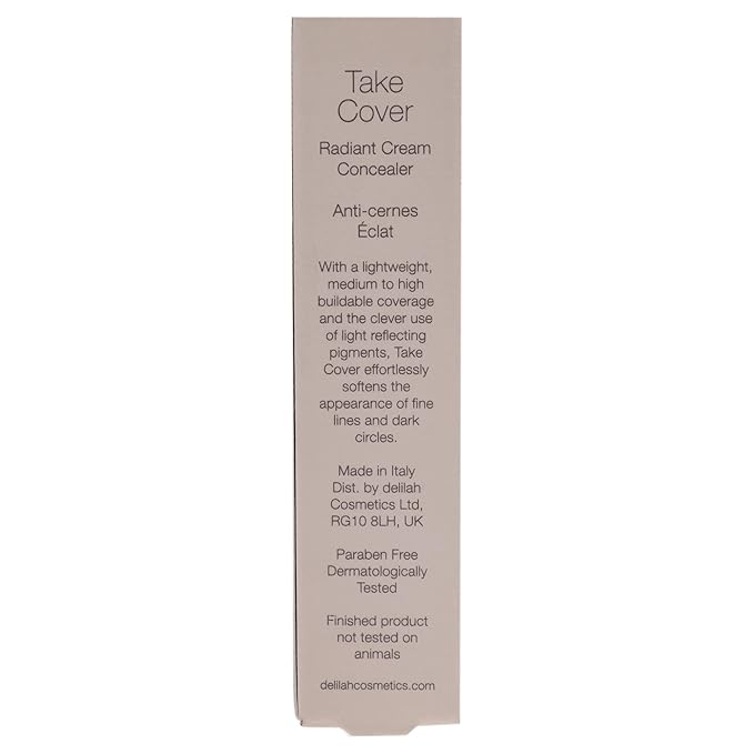 delilah - Take Cover Radiant Cream Concealer - Chashmere - Blendable, Hydrating, Long-Lasting, Light Reflecting, Imperfections Corrector - Enriched with Vitamin E - Medium to Full Coverage - 0.12 Oz-VivaGrace Women