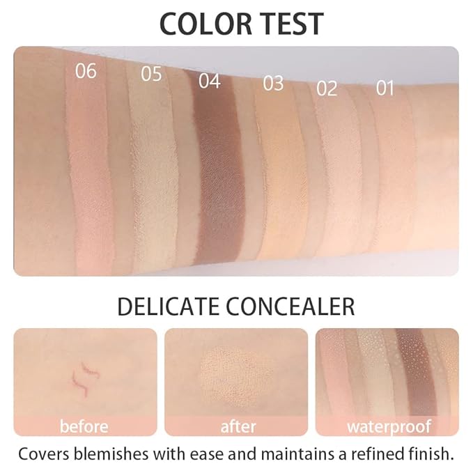 Concealer Cream Makeup Palette Color Corrector,Under Eye Brightener Concealer Dark Circle Concealer Palette,Waterproof Foundation Cream Based Makeup Palette Full Face Contour Kit for Beginners-VivaGrace Women