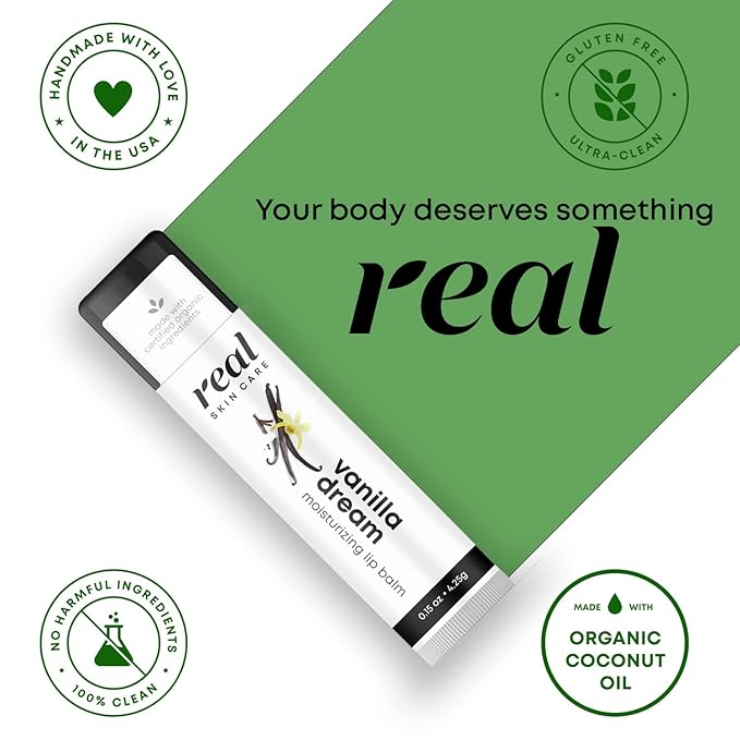 Organic Flavored Lip Balm – Lip Repair for Dry Cracked Lips Coconut Oil Lip Balm Lip Balm Set – Beeswax Lip Balm Lip Balm Pack – Organic Lip Balm Girls Trip Gift Favor Lip Balm Organic-VivaGrace Women