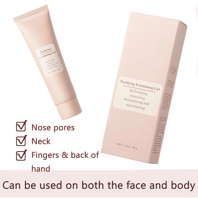 Purifying Exfoliating Gel, Gentle Face Purifying Enzymes Exfoliating Gel, Exfoliator Cleanser, Gentle Exfoliator Gels for Skin Deep Cleansing