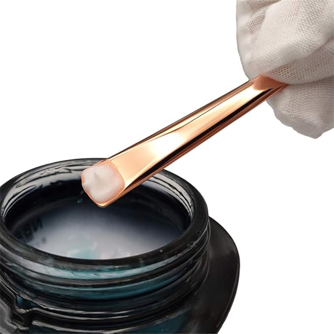 AKOAK 4 Pieces Metal Makeup Spatula, Makeup Spoon/Applicator, Reusable Mask Spoon for Creams, Blends, Lotions, Skin Creams, Moisturizers, Home Salons-VivaGrace Women