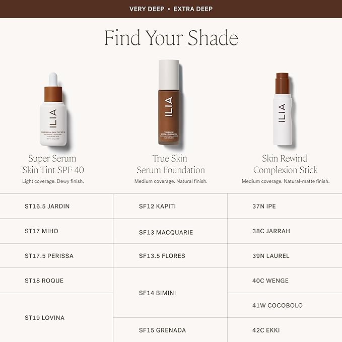 ILIA - Skin Rewind Complexion Stick - Foundation + Concealer + Skincare | Non-Toxic, Vegan, Cruelty-Free, Clean Makeup (37N - Ipe, 0.35 oz | 10 g)-VivaGrace Women