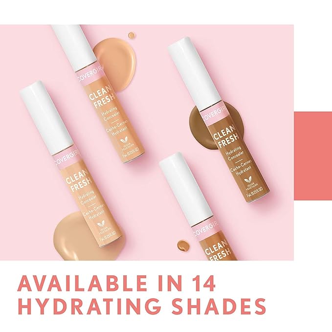 COVERGIRL Clean Fresh Hydrating Concealer, Light Medium, 0.23 Fl Ounce-VivaGrace Women