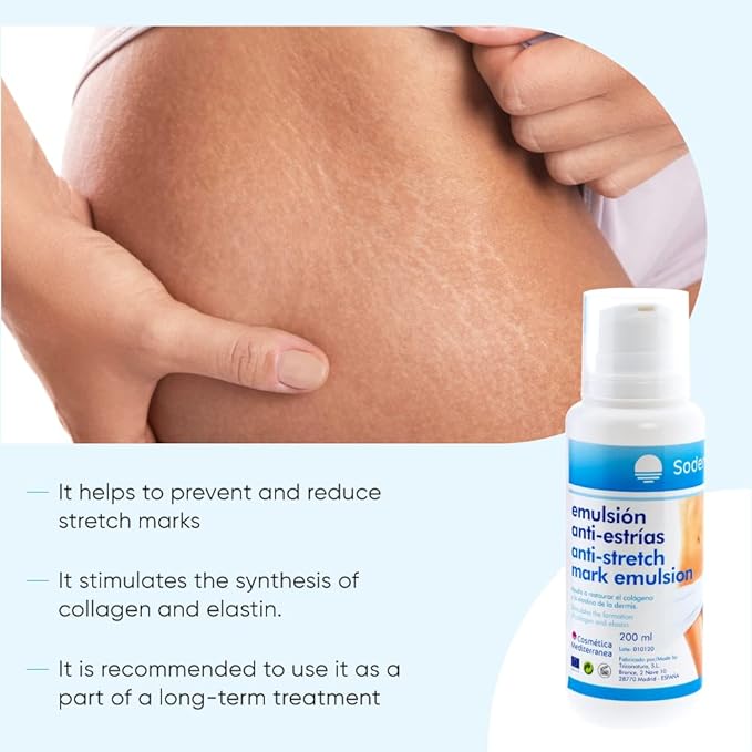 Anti-stretch mark cream ideal for pregnancy/Prevents and reduces the formation of stretch marks and scars/Regenerating postpartum anti-stretch mark gel with Rose Hip Hip oil-VivaGrace Women