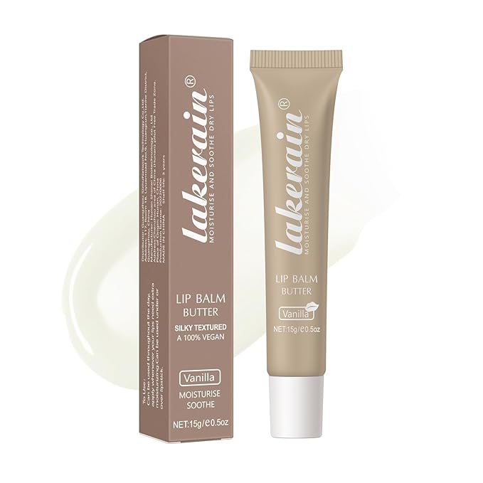 Moisturizing Lip Balm Butter for Dry Cracked Lips,Day/Night Hydrating Lip Mask, Ultra-Nourishing Lip Care Moisturizer for Soft, Smooth and Supple Lips (Vanilla)-VivaGrace Women