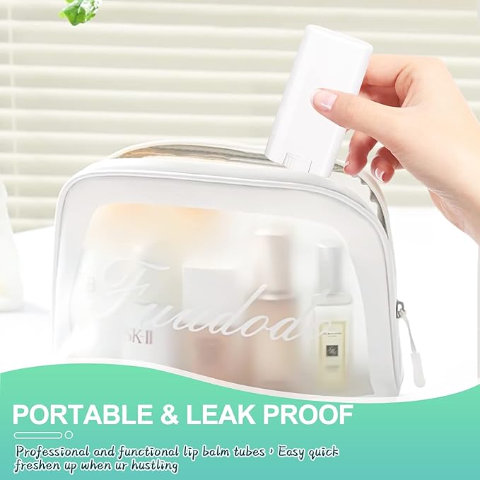 15ml Travel Deodorant Containers,Top-Fill,Empty Plastic Oval Lip Balm Tubes for Chapstick,Lip Balm,Lotion Bar Sticks,Salve,Homemade Solid Lotion,Sample Size Deodorant-30 Pack,White-VivaGrace Women