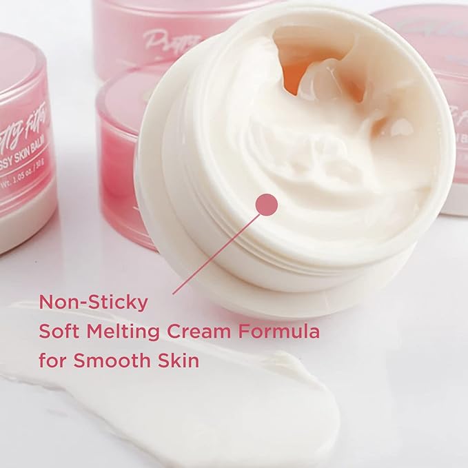 TOUCH IN SOL Pretty Filter Glassy Skin Balm Primer 1.05 oz. – Skin Smooth Moisturizing Primer before Makeup - Natural Glow Face Cream Moisturizer with Shea Butter and Rose Flower Water-VivaGrace Women