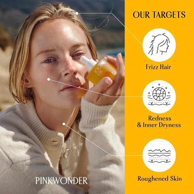 PINKWONDER USDA Organic Jojoba Oil | 100% Pure, Cold-Pressed & Vitamin E-Rich Oil for Skin | Non-Greasy, Fast-Absorbing for Face, 1.69oz (50ml)-VivaGrace Women