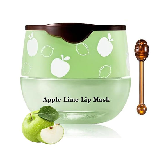 1PCS Bee Lip Balm Honey Lip Balm,Exfoliating Honey Pot Lip Balm Sleeping Lip Mask with Brush, Hydrating & Prevention Dry and Cracked, Lip Scrubs Exfoliator & Moisturizer-VivaGrace Women