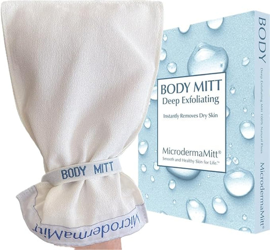 MicrodermaMitt Deep Exfoliating Mitt for Shower - Premium Dead Skin Remover & Exfoliator Body Scrubber - Turkish Kese Glove for Keratosis Pilaris - Natural Skin Care for Smooth, Radiant Results-VivaGrace Women