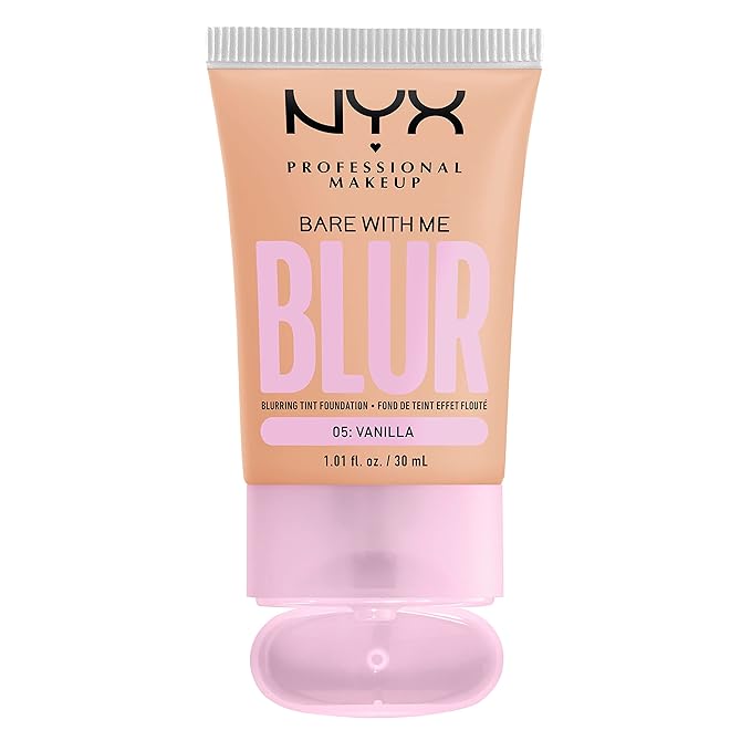 NYX PROFESSIONAL MAKEUP Bare With Me Blur Skin Tint Foundation Make Up with Matcha, Glycerin & Niacinamide - Vanilla-VivaGrace Women
